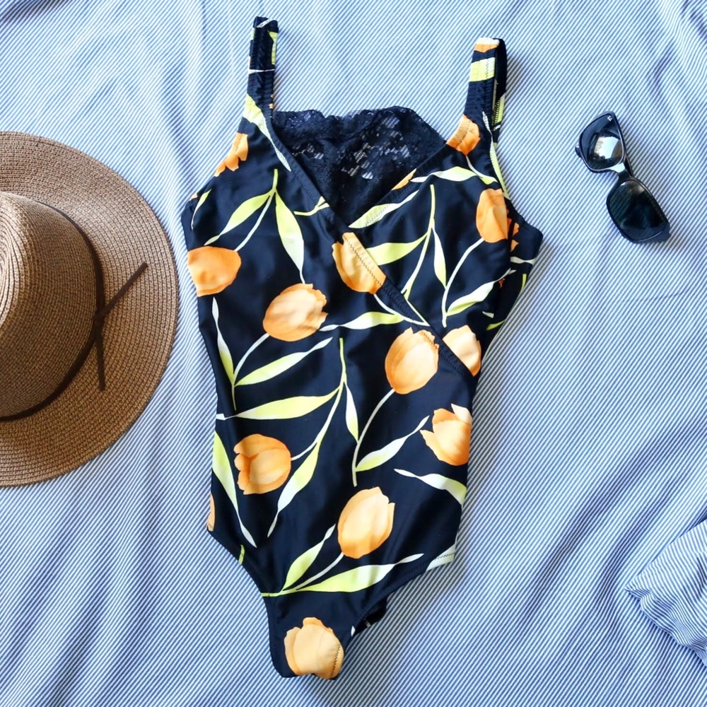 Beautiful floral Gottex one piece suit
